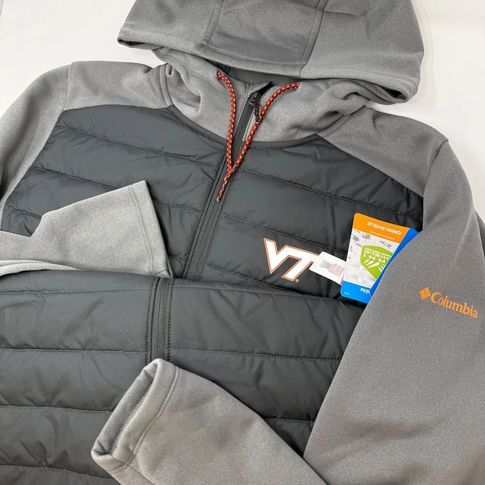 Columbia Virginia Tech Out-Shield Hybrid Hoodie Mens Medium XO5965-027 NEW
